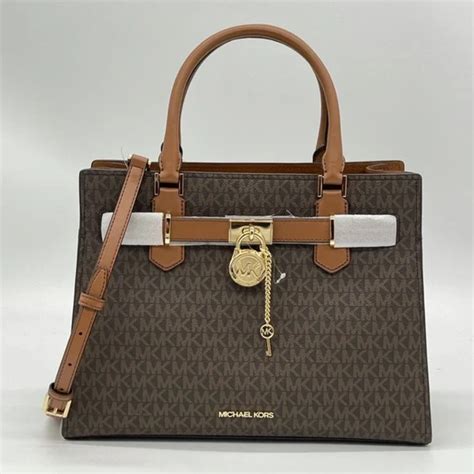 michael kors hamilton md satchel|Michael Kors Hamilton studded bag.